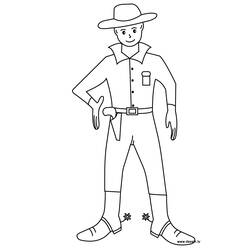 Disegno da colorare: Cowboy (Caratteri) #91444 - Pagine da Colorare Stampabili Gratuite