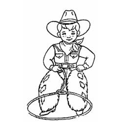 Disegno da colorare: Cowboy (Caratteri) #91476 - Pagine da Colorare Stampabili Gratuite