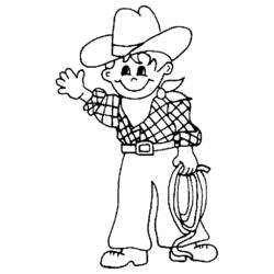 Disegno da colorare: Cowboy (Caratteri) #91494 - Pagine da Colorare Stampabili Gratuite