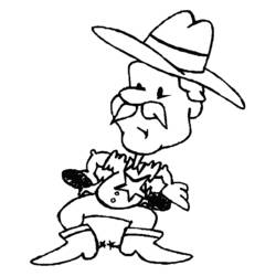 Disegno da colorare: Cowboy (Caratteri) #91503 - Pagine da Colorare Stampabili Gratuite