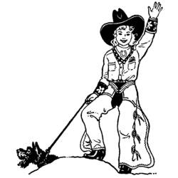 Disegno da colorare: Cowboy (Caratteri) #91504 - Pagine da Colorare Stampabili Gratuite
