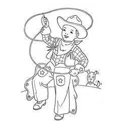 Disegno da colorare: Cowboy (Caratteri) #91551 - Pagine da Colorare Stampabili Gratuite