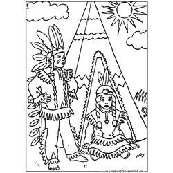 Disegno da colorare: indiano americano (Caratteri) #149002 - Pagine da Colorare Stampabili Gratuite