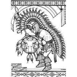 Disegno da colorare: indiano americano (Caratteri) #149021 - Pagine da Colorare Stampabili Gratuite