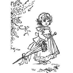 Disegno da colorare: piccola ragazza (Caratteri) #96500 - Pagine da Colorare Stampabili Gratuite