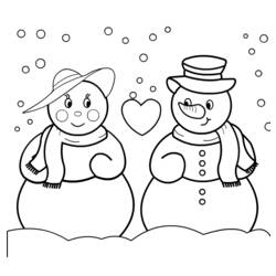 Disegno da colorare: Pupazzo di neve (Caratteri) #89154 - Pagine da Colorare Stampabili Gratuite
