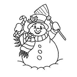 Disegno da colorare: Pupazzo di neve (Caratteri) #89156 - Pagine da Colorare Stampabili Gratuite
