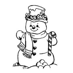 Disegno da colorare: Pupazzo di neve (Caratteri) #89157 - Pagine da Colorare Stampabili Gratuite