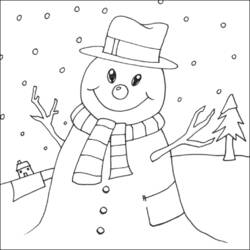 Disegno da colorare: Pupazzo di neve (Caratteri) #89161 - Pagine da Colorare Stampabili Gratuite