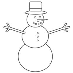 Disegno da colorare: Pupazzo di neve (Caratteri) #89172 - Pagine da Colorare Stampabili Gratuite