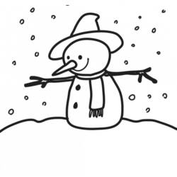 Disegno da colorare: Pupazzo di neve (Caratteri) #89175 - Pagine da Colorare Stampabili Gratuite