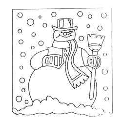 Disegno da colorare: Pupazzo di neve (Caratteri) #89177 - Pagine da Colorare Stampabili Gratuite