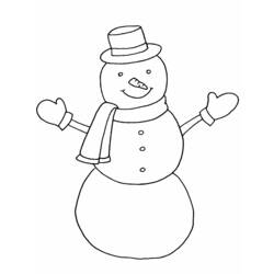 Disegno da colorare: Pupazzo di neve (Caratteri) #89182 - Pagine da Colorare Stampabili Gratuite