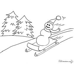 Disegno da colorare: Pupazzo di neve (Caratteri) #89189 - Pagine da Colorare Stampabili Gratuite