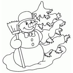 Disegno da colorare: Pupazzo di neve (Caratteri) #89192 - Pagine da Colorare Stampabili Gratuite