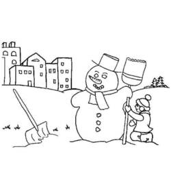 Disegno da colorare: Pupazzo di neve (Caratteri) #89193 - Pagine da Colorare Stampabili Gratuite
