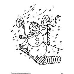 Disegno da colorare: Pupazzo di neve (Caratteri) #89212 - Pagine da Colorare Stampabili Gratuite