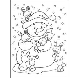 Disegno da colorare: Pupazzo di neve (Caratteri) #89228 - Pagine da Colorare Stampabili Gratuite