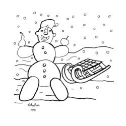 Disegno da colorare: Pupazzo di neve (Caratteri) #89236 - Pagine da Colorare Stampabili Gratuite