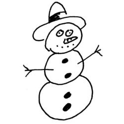 Disegno da colorare: Pupazzo di neve (Caratteri) #89255 - Pagine da Colorare Stampabili Gratuite