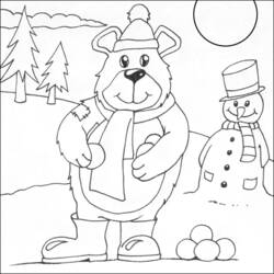 Disegno da colorare: Pupazzo di neve (Caratteri) #89324 - Pagine da Colorare Stampabili Gratuite