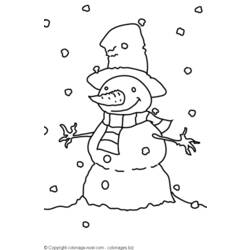 Disegno da colorare: Pupazzo di neve (Caratteri) #89346 - Pagine da Colorare Stampabili Gratuite