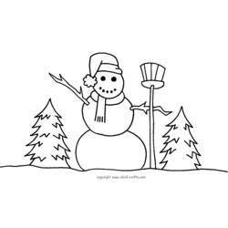 Disegno da colorare: Pupazzo di neve (Caratteri) #89349 - Pagine da Colorare Stampabili Gratuite