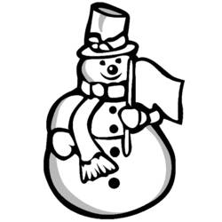 Disegno da colorare: Pupazzo di neve (Caratteri) #89352 - Pagine da Colorare Stampabili Gratuite