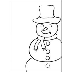 Disegno da colorare: Pupazzo di neve (Caratteri) #89354 - Pagine da Colorare Stampabili Gratuite