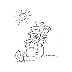 Disegno da colorare: Pupazzo di neve (Caratteri) #89369 - Pagine da Colorare Stampabili Gratuite