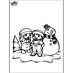 Disegno da colorare: Pupazzo di neve (Caratteri) #89383 - Pagine da Colorare Stampabili Gratuite