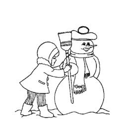 Disegno da colorare: Pupazzo di neve (Caratteri) #89417 - Pagine da Colorare Stampabili Gratuite