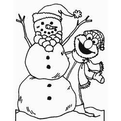Disegno da colorare: Pupazzo di neve (Caratteri) #89433 - Pagine da Colorare Stampabili Gratuite