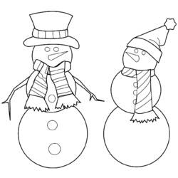Disegno da colorare: Pupazzo di neve (Caratteri) #89444 - Pagine da Colorare Stampabili Gratuite