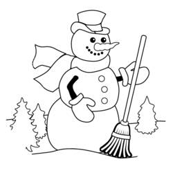 Disegno da colorare: Pupazzo di neve (Caratteri) #89448 - Pagine da Colorare Stampabili Gratuite