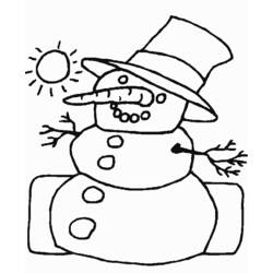 Disegno da colorare: Pupazzo di neve (Caratteri) #89451 - Pagine da Colorare Stampabili Gratuite