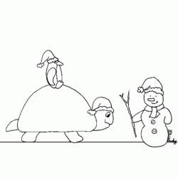 Disegno da colorare: Pupazzo di neve (Caratteri) #89456 - Pagine da Colorare Stampabili Gratuite