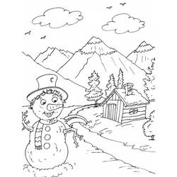 Disegno da colorare: Pupazzo di neve (Caratteri) #89471 - Pagine da Colorare Stampabili Gratuite