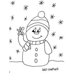 Disegno da colorare: Pupazzo di neve (Caratteri) #89479 - Pagine da Colorare Stampabili Gratuite