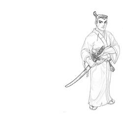 Disegno da colorare: Samurai (Caratteri) #107298 - Pagine da Colorare Stampabili Gratuite
