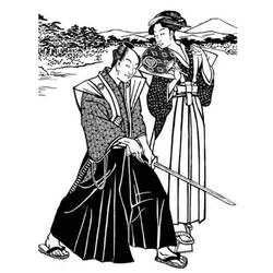 Disegno da colorare: Samurai (Caratteri) #107387 - Pagine da Colorare Stampabili Gratuite