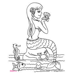 Disegno da colorare: Sirena (Caratteri) #147167 - Pagine da Colorare Stampabili Gratuite