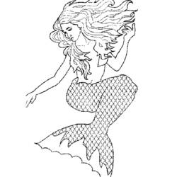 Disegno da colorare: Sirena (Caratteri) #147294 - Pagine da Colorare Stampabili Gratuite