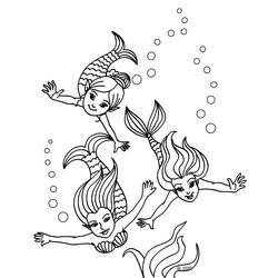 Disegno da colorare: Sirena (Caratteri) #147318 - Pagine da Colorare Stampabili Gratuite