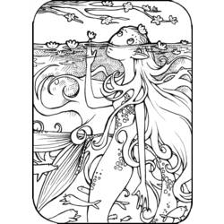 Disegno da colorare: Sirena (Caratteri) #147347 - Pagine da Colorare Stampabili Gratuite