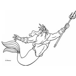Disegno da colorare: Sirena (Caratteri) #147376 - Pagine da Colorare Stampabili Gratuite