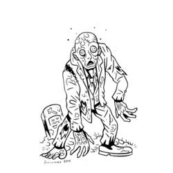 Disegno da colorare: zombie (Caratteri) #85543 - Pagine da Colorare Stampabili Gratuite