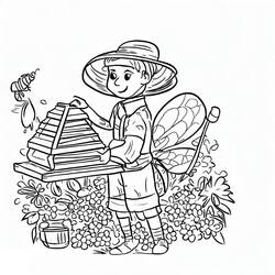 Disegno da colorare: Apicoltore (Carriere e Professioni) #189939 - Pagine da Colorare Stampabili Gratuite