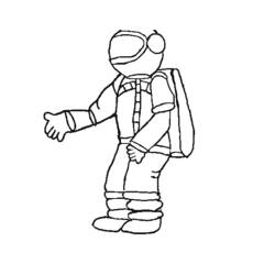 Disegno da colorare: Astronauta (Carriere e Professioni) #87638 - Pagine da Colorare Stampabili Gratuite
