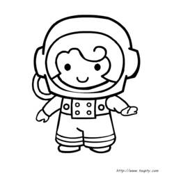 Disegni da colorare: Astronauta - Pagine da Colorare Stampabili Gratuite